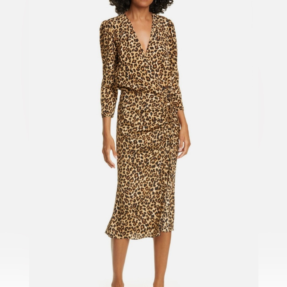 Leopard Print Midi Dress - Veronica Beard